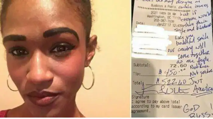 Black Waitress Served Dinner To Trump Supporters, But She Was Shocked When She Read THIS On Their Receipt